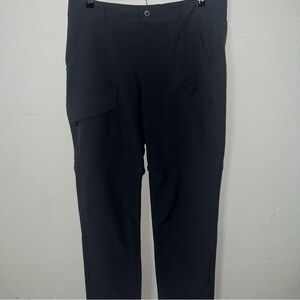 Columbia Dark Gray Hiking convertible pants Removable Legs Size 12 Regular.